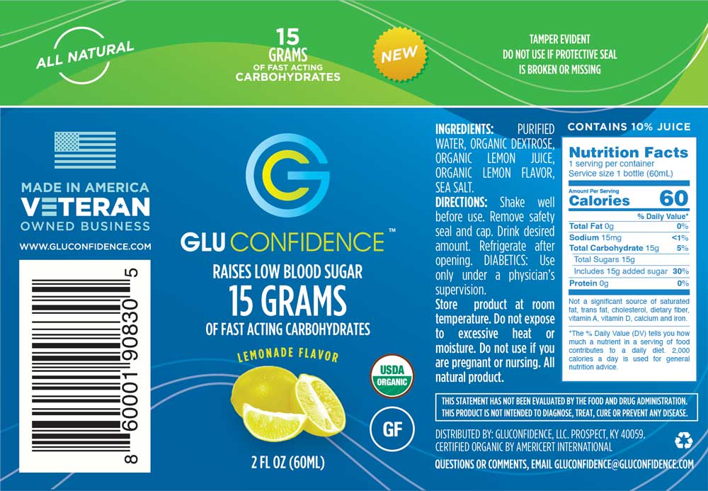 ingredient and direction list for liquid gluconfidence